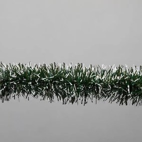 Eurolamp Χριστουγεννιάτικη Τρέσα Φ8cm Μήκους 2m Χιονισμένη Πράσινη 600-30313