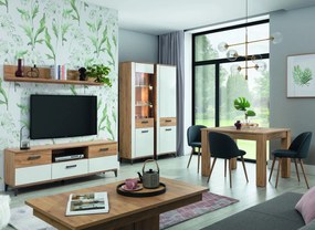 Τραπέζι Orlando Z112, Χρυσή βελανιδία, 76x90x112cm, 47 kg, Επιμήκυνση, Πλαστικοποιημένη μοριοσανίδα | Epipla1.gr