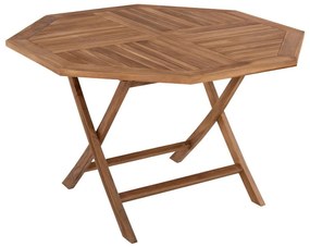 Τραπέζι Πολύγωνο Kendall HM9545 Πτυσσόμενο 120x120x75cm Teak Natural