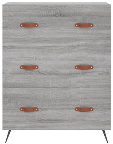 vidaXL Συρταριέρα Γκρι Sonoma 69,5 x 34 x 90 εκ. από Επεξεργ. Ξύλο