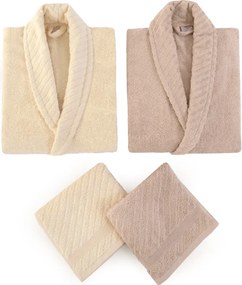 Family Bathrobe Set (4 Pieces) 1062A-047-1 Powder
Cream