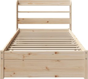 vidaXL Πλαίσιο Κρεβατιού Κεφαλάρι 75x190εκ. Μασίφ Πεύκο