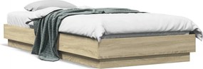 vidaXL Πλαίσιο Κρεβ. Χωρ. Στρώμα Sonoma Δρυς 90x200 εκ. Επεξ. Ξύλο
