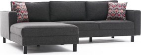 Corner Sofa Kale Linen Left - Anthracite Anthracite