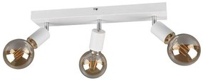 Φωτιστικό Οροφής - Σποτ Vannes R80183031 3xE27 40W 9x44x12cm White Mat RL Lighting Μέταλλο