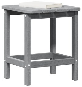 vidaXL Τραπέζι Παγκάκι Adirondack Ανοιχτό Γκρι 38x38x45 εκ HDPE