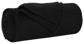 vidaXL Ριχτάρια 24 pcs Μαύρο 200 x 150 cm Μαλλί