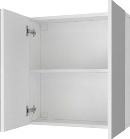 Καθρέπτης μπάνιου Binary Μegapap χρώμα λευκό 60x17,2x65εκ.