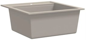 vidaXL Νεροχύτης με Μονή Γούρνα Μπεζ Γρανιτένιος