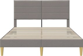 vidaXL Σκελετός Κρεβατιού Taupe 120 x 190 cm Ύφασμα