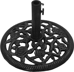 vidaXL Βάση Ομπρέλας Μαύρη 48 x 48 x 33 εκ. από Χυτοσίδηρο