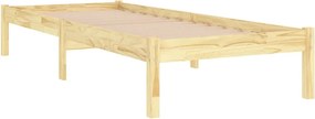 vidaXL Πλαίσιο Κρεβατιού 75 x 190 εκ. από Μασίφ Ξύλο Small Single