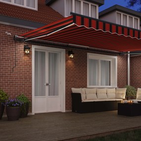 vidaXL Ηλεκτρική τέντα με LED και αισθητήρα 5 x 3 m