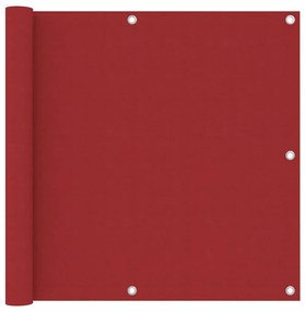 vidaXL Διαχωριστικό Βεράντας Κόκκινο 90 x 600 εκ. Ύφασμα Oxford