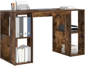 vidaXL Γραφείο Καπνιστό Δρύς 130 x 50,5 x 75 cm Επεξεργασμένο Ξύλο