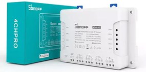 SONOFF Smart Διακόπτης 4CH PRO R3, 4 θέσεων, 40A, RF control, λευκός