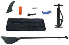 vidaXL Σετ Σανίδας Stand Up Paddle / Surf Φουσκωτό Μπλε και Λευκό