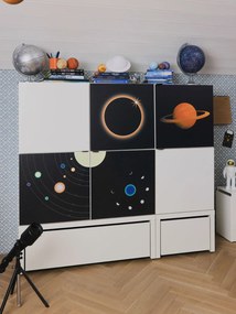 Μεταλλικό κάλυμμα Cosmos Ντουλάπας Young Users Next-Μαύρο – Πορτοκαλί
