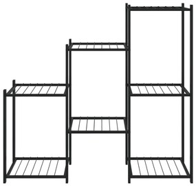 vidaXL Βάση Λουλουδιών Μαύρη 83 x 25 x 80 εκ. Σιδερένια