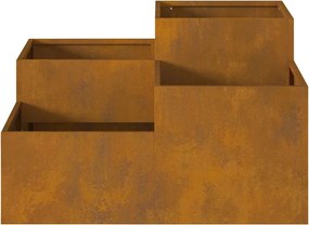 vidaXL Γλάστρα Κήπου Σκ rusty 80 x 80 x 48 εκ.