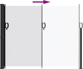 vidaXL Σκίαστρο Πλαϊνό Συρόμενο Λευκό 170 x 300 εκ.