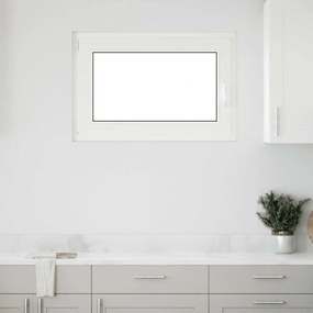 vidaXL Παράθυρο Υπογείου "RISOR" 90x50 εκ. Ανακλινόμενο & Περιστρεφόμενο DIN Αριστερά Λευκό