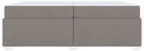 vidaXL Σκελετός Κρεβατιού Taupe 200 x 200 cm ύφασμα