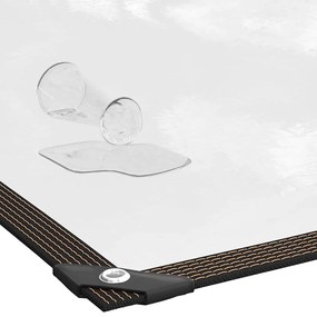 vidaXL Σαφής μουσαμάς με οπές 8x10 m πολυαιθυλένιο