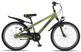 Attack MTB 24 Inch Junior 3SP Rim Brakes Army GreenAltec