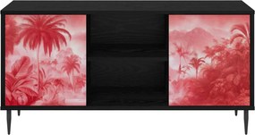 vidaXL Ντουλάπι TV AACHEN 102 x 33 x 51 εκ Μαύρη Δρυς