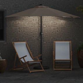 vidaXL Ομπρέλα Κήπου Taupe 294 x 150 x 224 εκ. ύφασμα