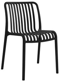 MODA-W Καρέκλα Στοιβαζόμενη, PP - UV Protection, Απόχρωση Μαύρο -  47x58x79cm