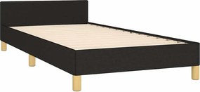 vidaXL Σκελετός Κρεβατιού Χωρίς Στρώμα Μαύρο 100x200 εκ. Υφασμάτινο