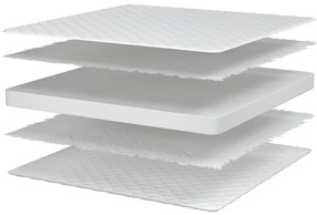 vidaXL Στρώμα με Αφρό Μνήμης Λευκό 100x200x17 εκ. μαλακό