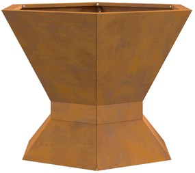 vidaXL Εστία Φωτιάς Εξαγώνια 50x50x40 εκ. Από Χάλυβα Ανθεκτικού στις Καιρικές Συνθήκες