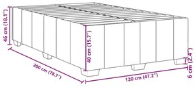 ΣΚΕΛΕΤΟΣ ΚΡΕΒΑΤΙΟΥ ΧΩΡΙΣ ΣΤΡΩΜΑ TAUPE 120X200 ΕΚ. ΥΦΑΣΜΑΤΙΝΟ 3284829