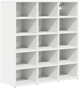 vidaXL Παπουτσοθήκη Λευκό 77.5 x 30 x 83.5 εκ. Επεξεργασμένο ξύλο