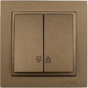 Μπουτόν ρολών καφέ Mono Electric σειρά Despina Metallic