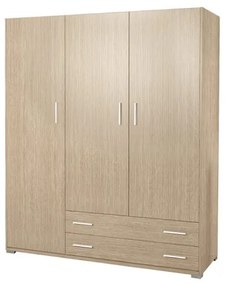Intrahome Ντουλάπα τρίφυλλη σε χρώμα δρυς 110x50x180 Intrahomesa-00652509
