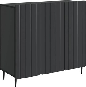 vidaXL Πλαϊνό γραφείο Μαύρο 89 x 34,5 x 82 εκ. Επεξεργασμένο Ξύλο