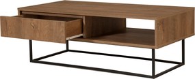 Τραπεζάκι Σαλονιού Καρυδί / Μαύρο CRAVEMO 120x60x43
