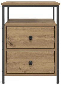 vidaXL Κομοδίνα 2 τεμάχια Artisan Oak 44x45x60 cm Κατασκευασμένο ξύλο