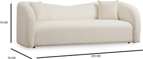 Τριθέσιος Καναπές Κρέμα ASOS 225x76x75