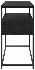 vidaXL Τραπέζι κονσόλας Μαύρη Οξυά 100 x 40 x 75 cm Επεξεργασμένο ξύλο