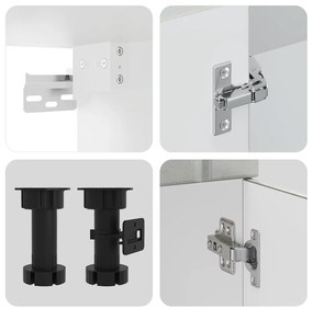 vidaXL Σετ Ντουλάπια Κουζίνας 14 τεμ. Lucca Γκρι Σκυροδ. Επεξ. Ξύλο