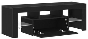 vidaXL Ντουλάπα τηλεόρασης με LED φώτα Μαύρη Δρυς 120x35x40 εκ