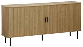 Μπουφές Scandi pakoworld MDF φυσικό με μεταλλικά μαύρα πόδια 170x45x80εκ