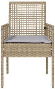 vidaXL Καρέκλα Κήπου 2 pcs Μπεζ 53 x 60 x 85εκ συνθετικό ρατάν