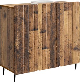 vidaXL Πλαϊνό γραφείο Παλαιωμένο ξύλο 89 x 34,5 x 82 εκ.