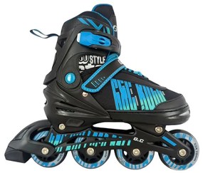 Αυξομειούμενα Rollers G&C BW Μαύρο/Μπλε IN-LINE SKATES Large (39-42)